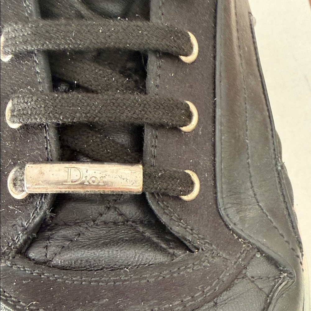 Dior Black Quilted High-Top Sneakers - Picture 7 of 9